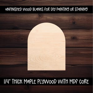 Arch Wood Cutout: Maple Plywood DIY Craft Blank
