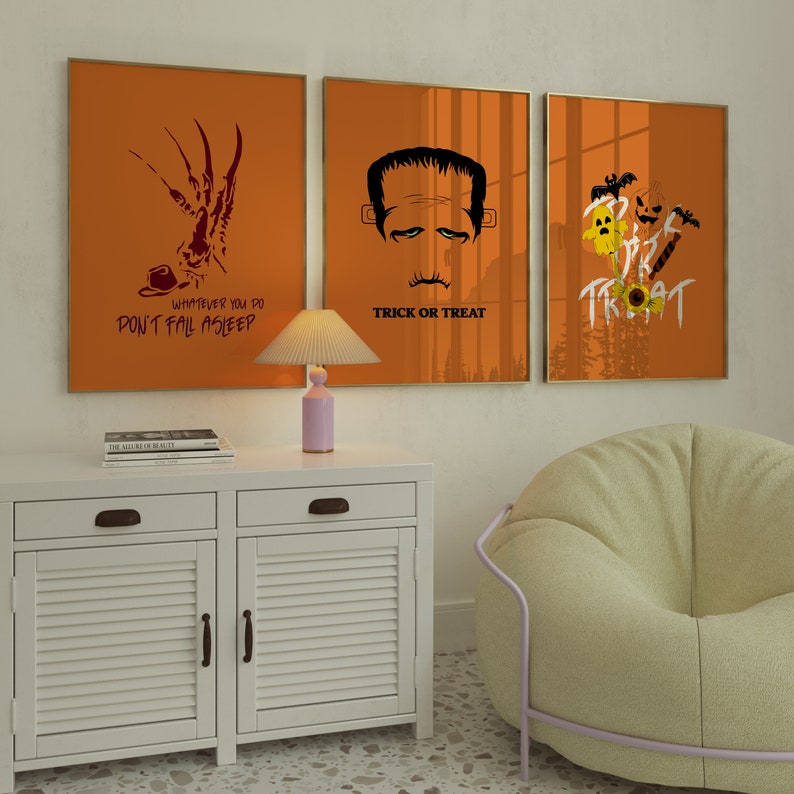 Halloween Decor, Digital Print Wall Art, Happy Halloween, Party Decor