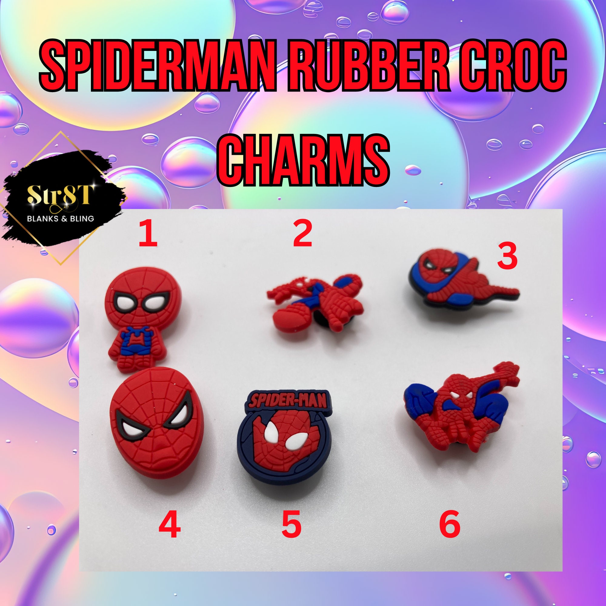 Peter Parker Spider Man No Way Home Rubber Shoe Charms Crocs 