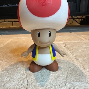 Mario Toad 3D Printed Figure - Nintendo Collectible - Fun Desk Decor