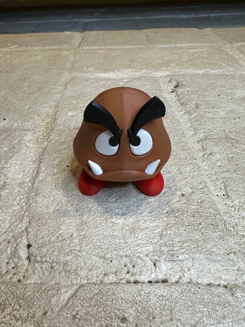 Multicolor 3D Printed Goomba Figure - Paper Mario: the Thousand-year ...