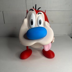 3D Printed Stimpy Figurine – Ren & Stimpy Inspired Collectible | Retro Cartoon Fan Art | Nostalgic 90s Desk Decor | Custom Painted Option