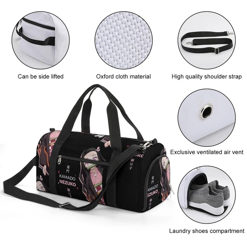 Nezuko Anime Gym Bag Fitness Anime Bodybuilding Mma Etsy