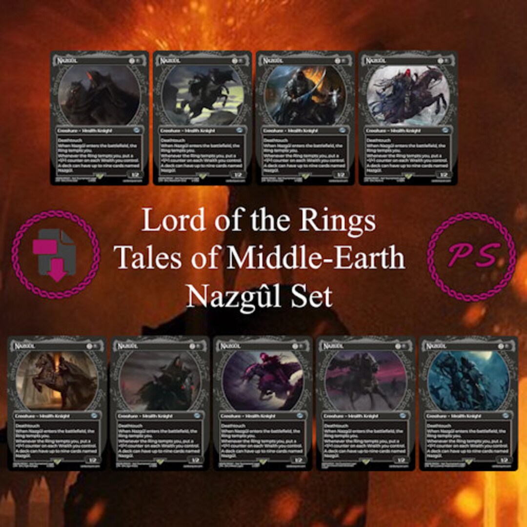 MTG Lord of the Rings Showcase Border Nazgûl Pack / Etsy
