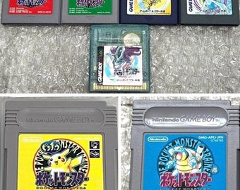 ファミコンソフト「ポケモンスター金銀赤青緑」中古5個動作品の出品です。 ポケモン 日本語版 ゲームボーイカラー 赤 青 緑 黄 金 銀 クリスタル
