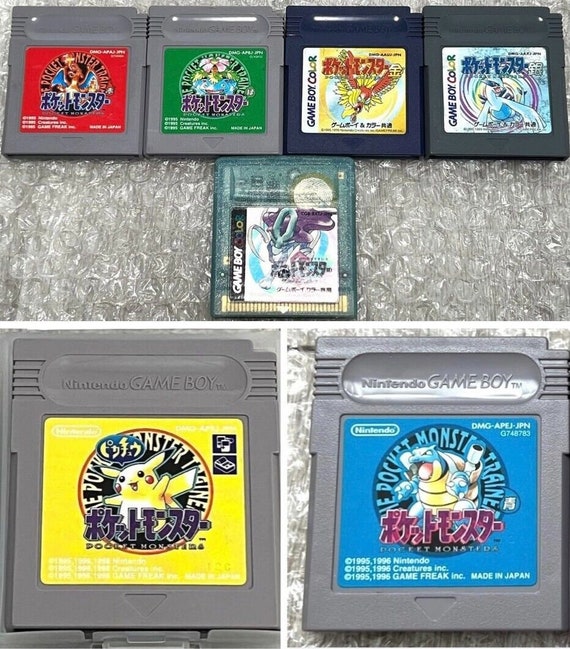 ゲームボーイカラー2台&ポケモン赤緑金クリスタル ポケモン 日本語版 ゲームボーイカラー 赤 青 緑 黄 金 銀 クリスタル