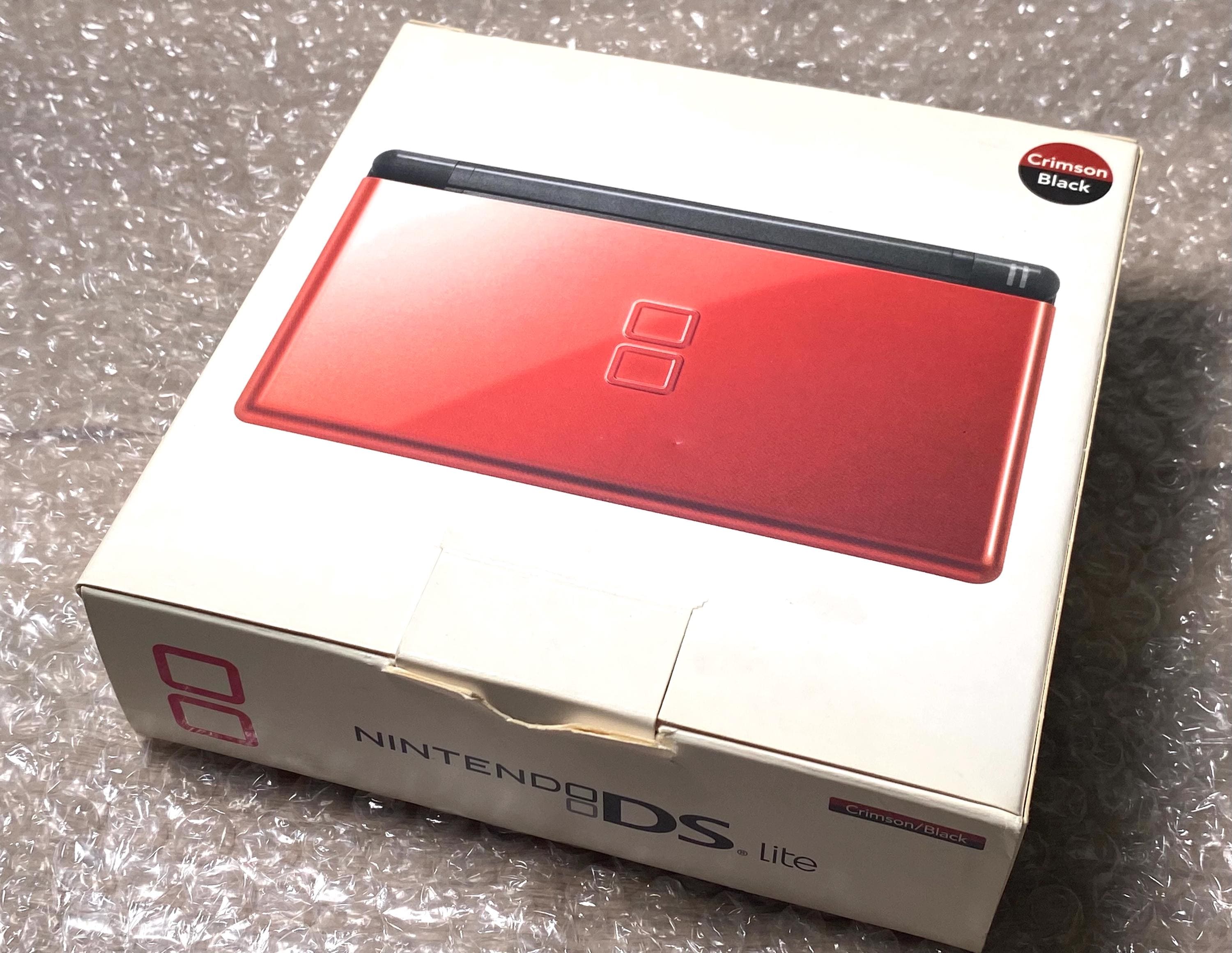 Nintendo DS Lite Crimson Black Console Box & Manual Japanese