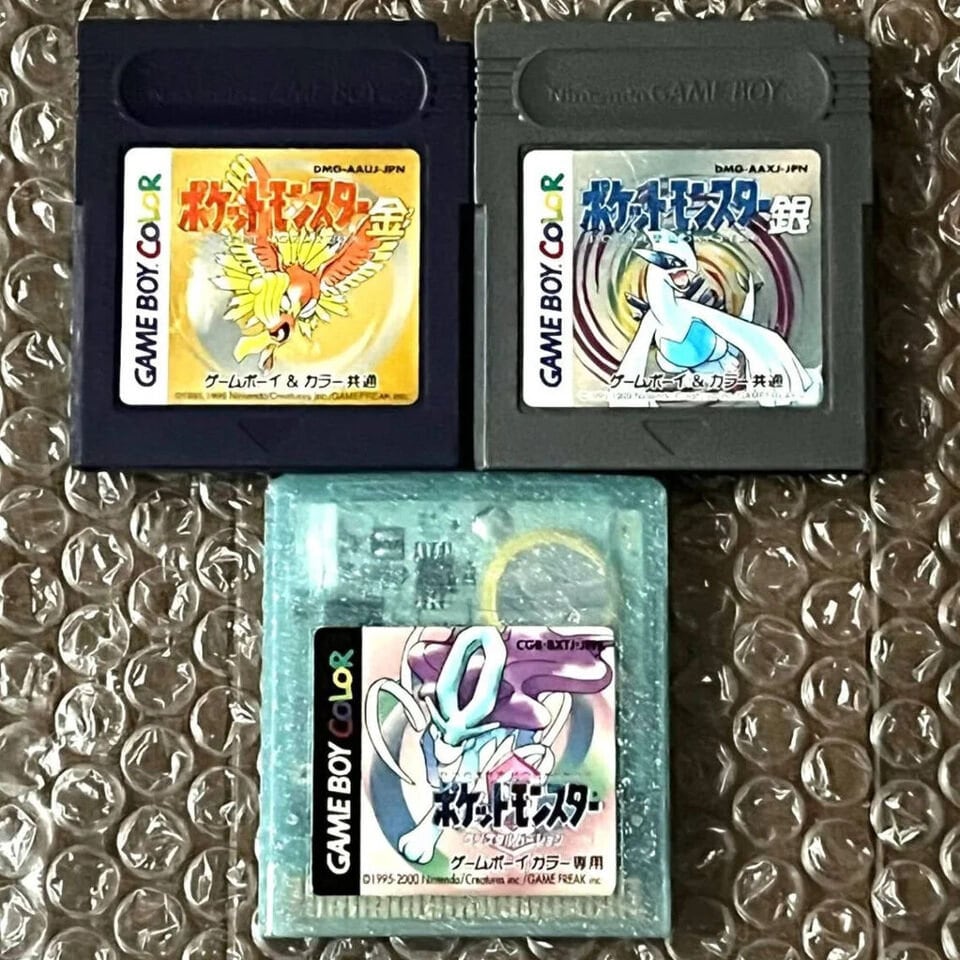 ポケモン 日本語版 ゲームボーイカラー 赤 青 緑 黄 金 銀 クリスタル