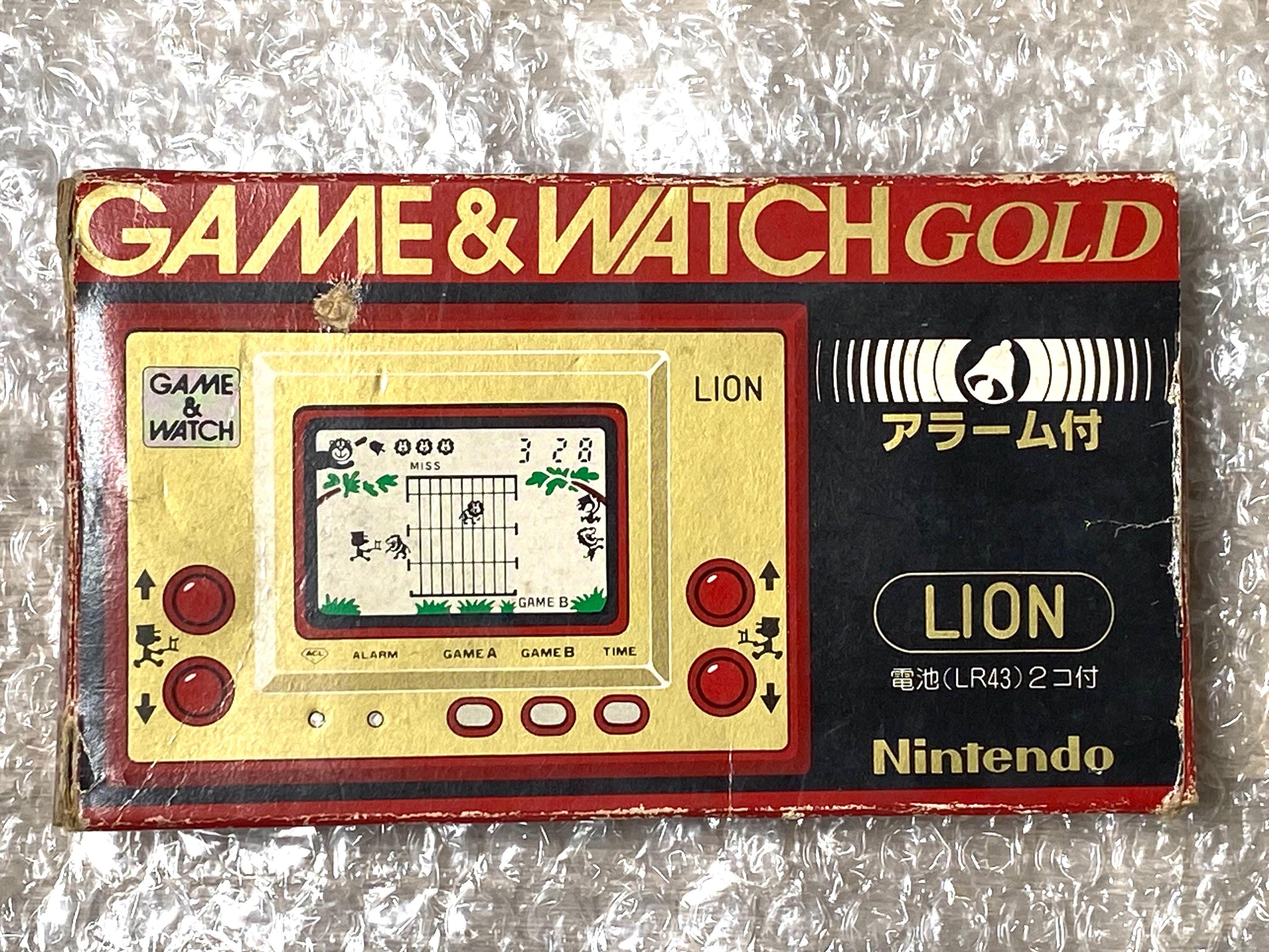 Game & Watch Lion LN-08 Gold Handheld Console Box Manual