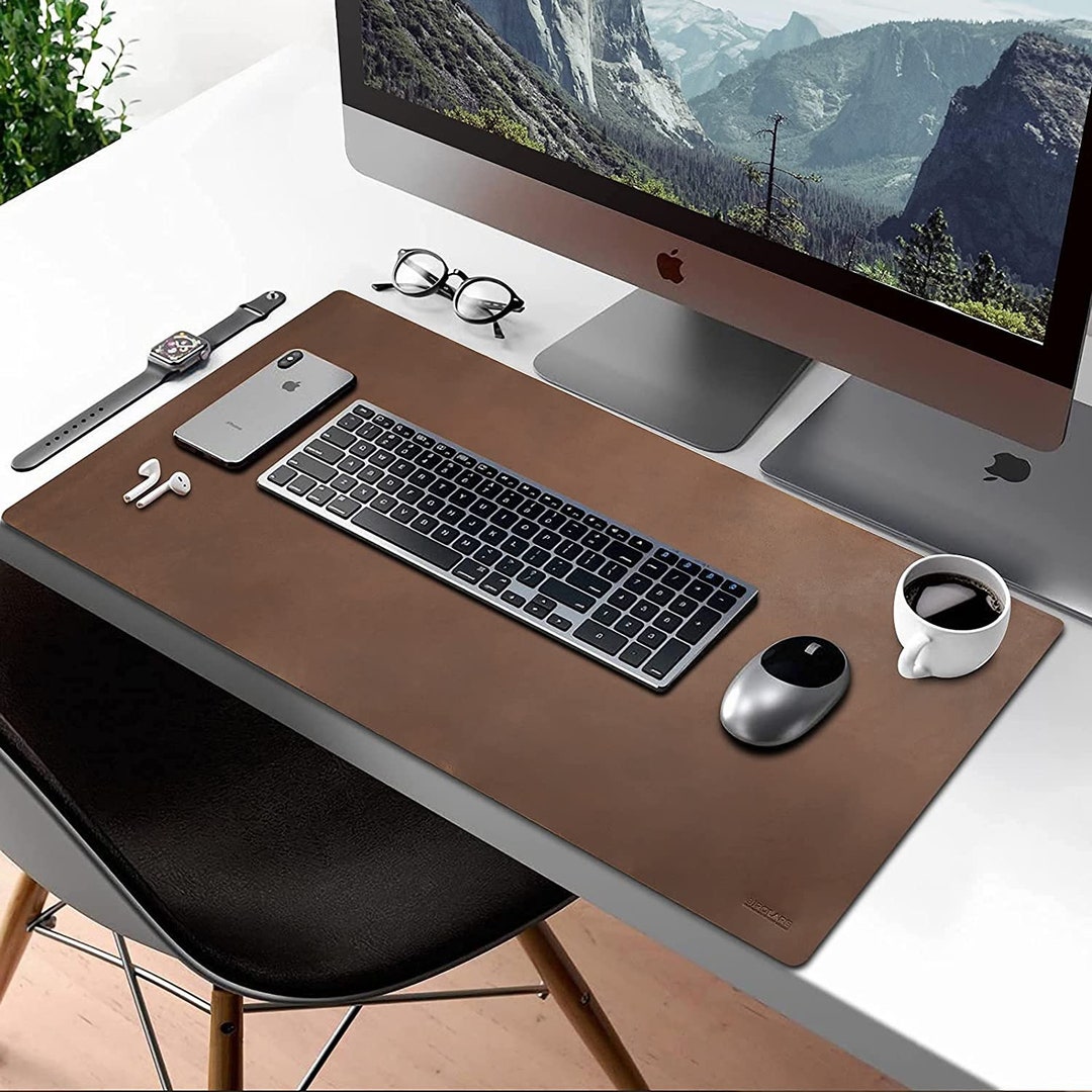 PREMIUM Leather Desk Pad Desk Mat With Personalization Name Etsy Australia