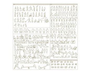 AutoCAD, DWG - 2D View and Plan People, made blocks