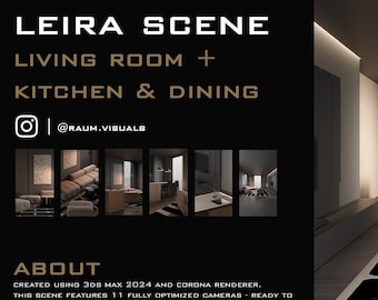 Escena de Leira / Escena completa - lista para renderizar / 3Ds Max 2021-2024 y Corona