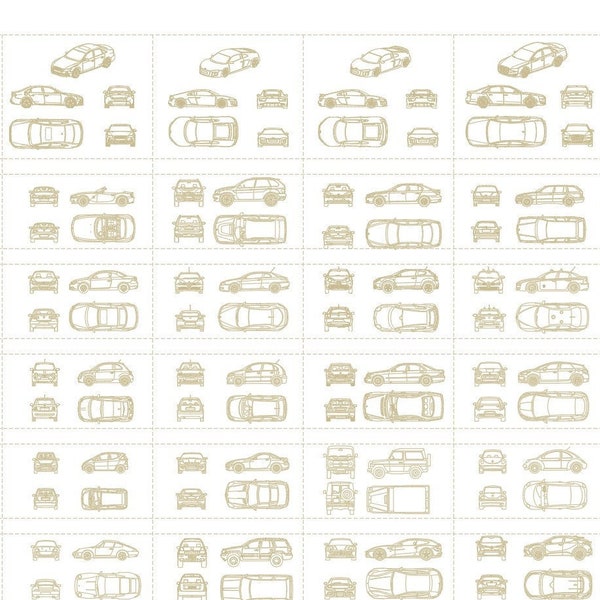 AutoCad, DWG - 2D Ansicht und Plan Autos + Extra GESCHENK ÜBERRASCHUNG, gemacht Blöcke