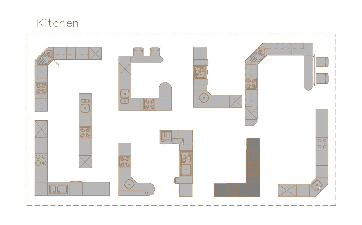 Premium Autocad Kitchen Examples: 17 Design Blocks - Etsy