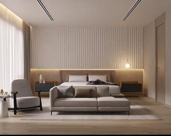 3DSMAX - Escena de dormitorio moderno - Render Corona - 20