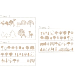 Premium Autocad Mega Tree Bibliothek: 100 Design Blöcke