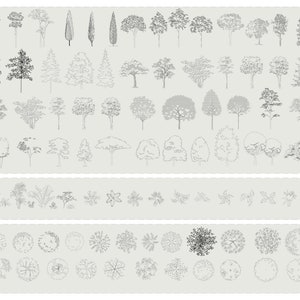 AutoCAD, DWG - 2D View and Plan 100 Trees, made blocks