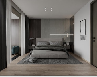 3DSMAX - Escena de dormitorio moderno - Render Corona - 07