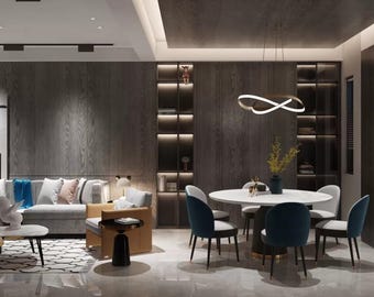 3DSMAX - Escena de comedor moderno - Render Vray - 28
