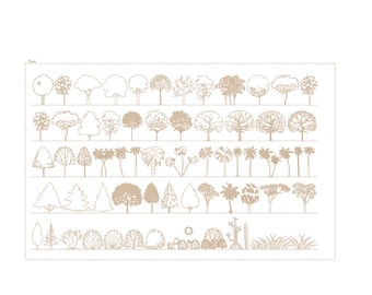 Premium AutoCAD Tree Library: 50 Design Blocks