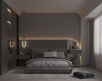 3DSMAX - Escena de dormitorio moderno - Render Corona - 09