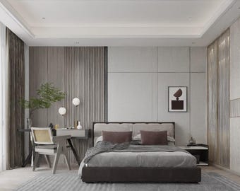 3DSMAX - Escena de dormitorio moderno - Render Corona - 10