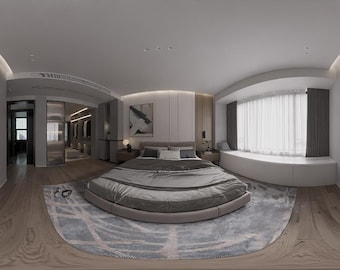 3DSMAX - Escena de dormitorio moderno - Render Corona - Vista de 360 grados - 15