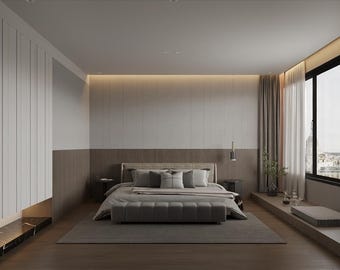 3DSMAX - Escena de dormitorio moderno - Render Corona - 08