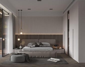 3DSMAX - Escena de dormitorio moderno - Render Corona - 01