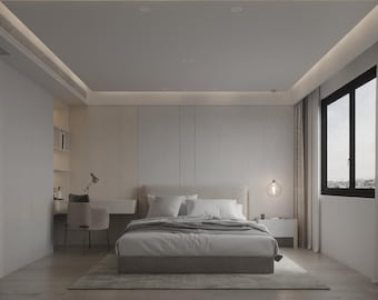 3DSMAX - Escena de dormitorio moderno - Render Corona - 18