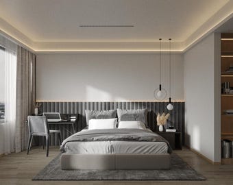 3DSMAX - Escena de dormitorio moderno - Render Corona - 04