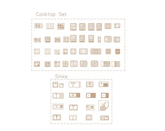 Premium AutoCAD Kitchen Fixtures Library: 50 Cooktop and Sink Blocks