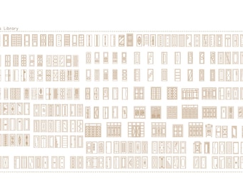 Premium AutoCAD Furniture Library: 100 Door Blocks