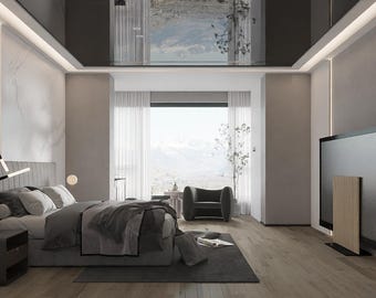 3DSMAX - Escena de dormitorio moderno - Render Corona - 02