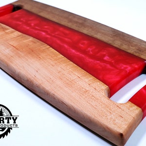 Red Epoxy Charcuterie Board