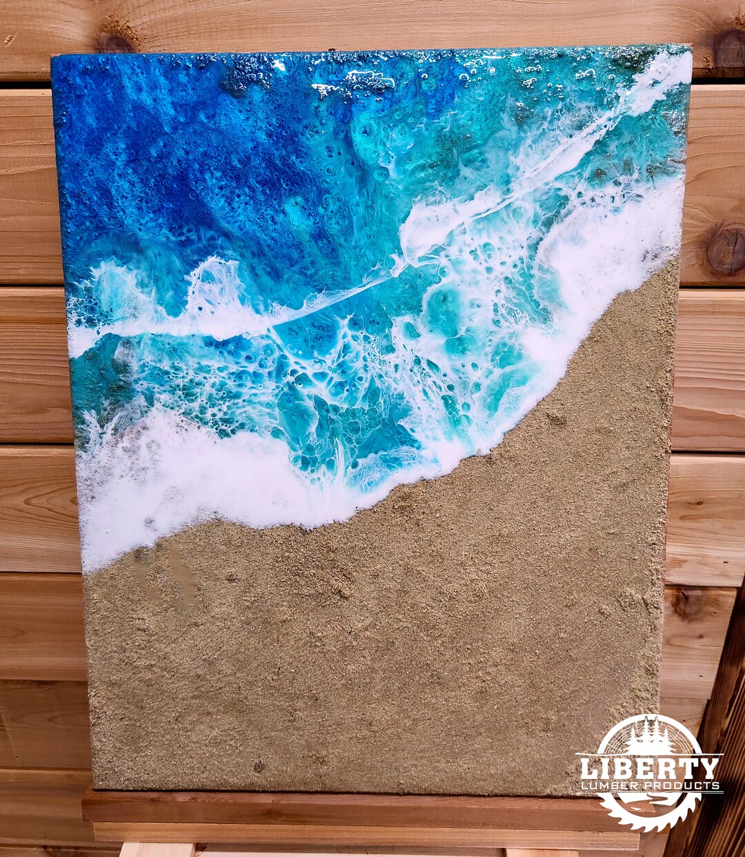 Ocean Wave Canvas Wall Art Resin Beach Painting Etsy