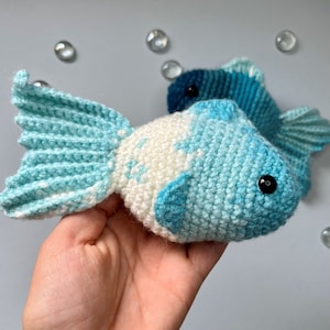 Crochet PATTERN: No Sew Fish pattern, Tutorial PDF in English, Beginner friendly pattern with many pictures