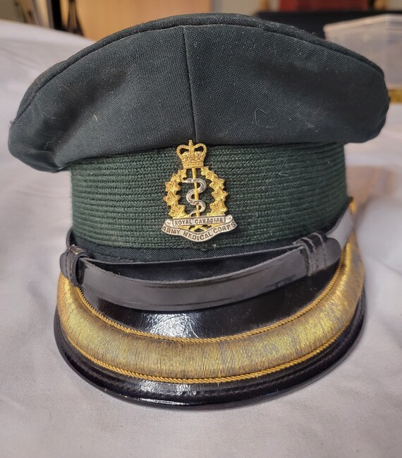 Vintage Royal Canadian Army Medical Corps - Canadian Army Officers Hat -  RARE