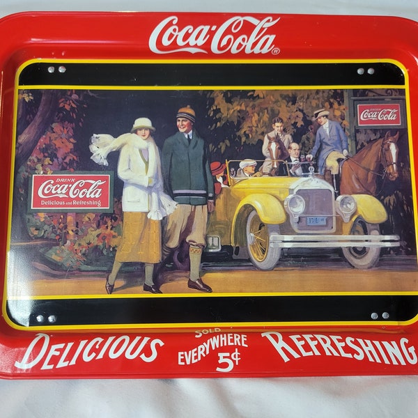 Vintage 1987  Coca-Cola "Touring Car" Folding Lap Tray