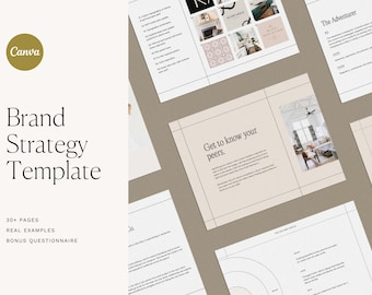 Brand Strategy Template | Canva Template for Designers and Entrepreneurs