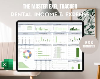 Miete Multi-Property Income & Expense Tracker | Airbnb-Planungstabelle | Mietbuchhaltung | Immobilien Vorlage | Excel