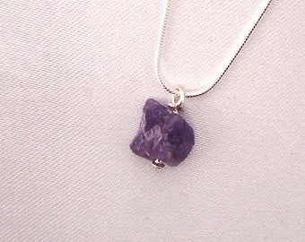 Collar de amatista, piedra de nacimiento de febrero, plata de ley 925, joyería de piedra semipreciosa natural