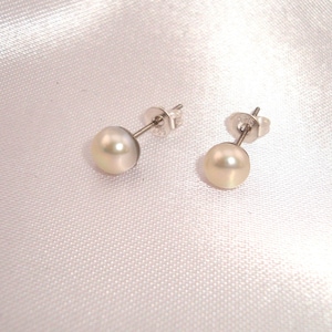 Zoetwaterparel oorbellen, 925 sterling zilver, parel sieraden, cadeau voor haar, halfedelsteen sieraden