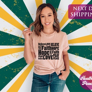 信仰シャツ、祈りシャツ、モチベーションを高める信仰シャツ、クリスチャンシャツ、宗教シャツ、聖書の一節シャツ、パーソナライズされたギフト、カスタマイズされたギフト