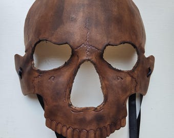 Mortem Visage Leather Skull Mask | Real Leather | Handmade