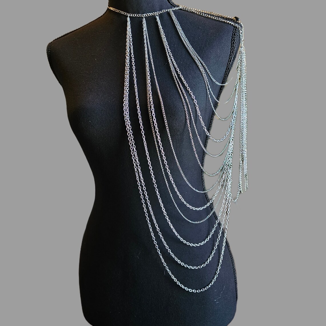 Silver Queen Body Chain - Etsy