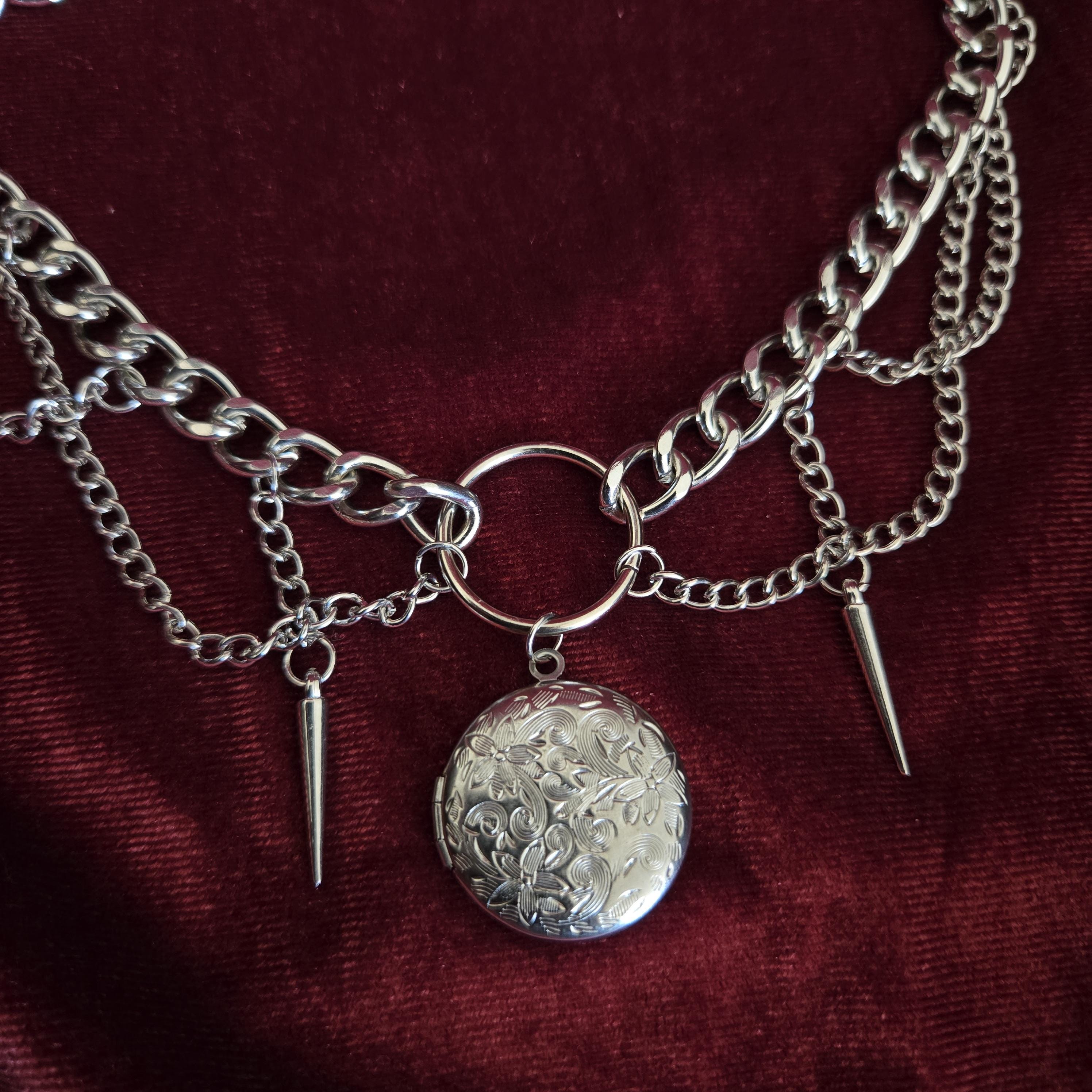 Metal Mourning Locket Choker - Etsy