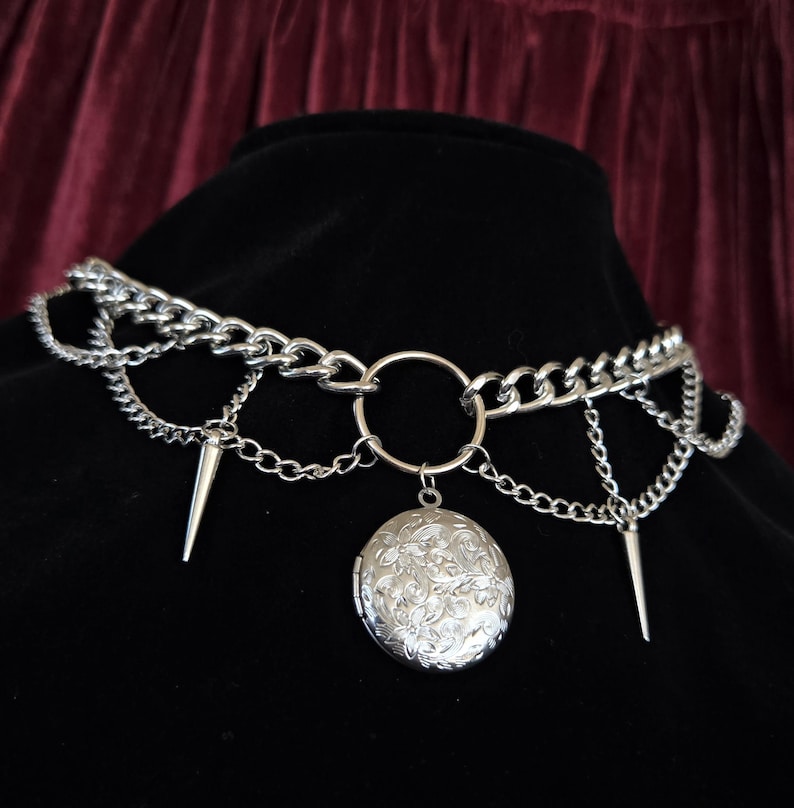 Metal Mourning Locket Choker - Etsy