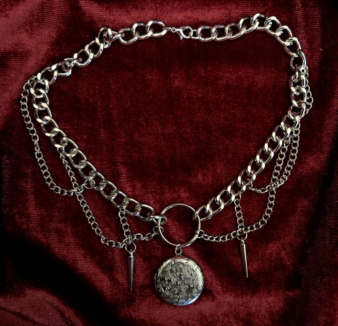 Metal Mourning Locket Choker - Etsy