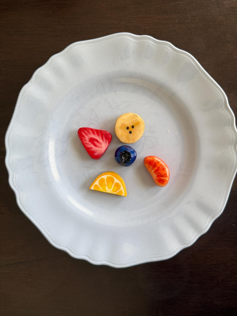 5 Piece Fruit Magnet Set | Strawberry, Lemon, Blueberry, Tangerine, Banana **PREORDER**